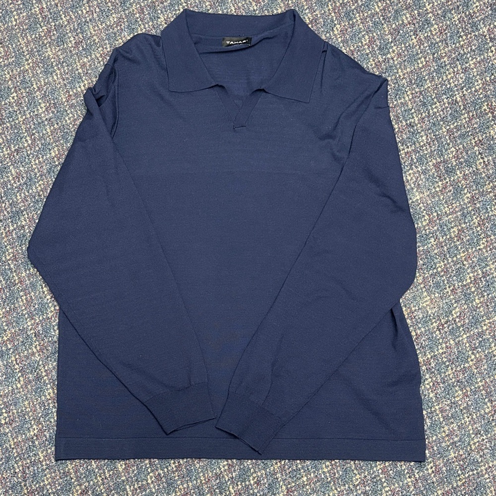 New without tags Tahari Men's Navy Long Sleeve Polo